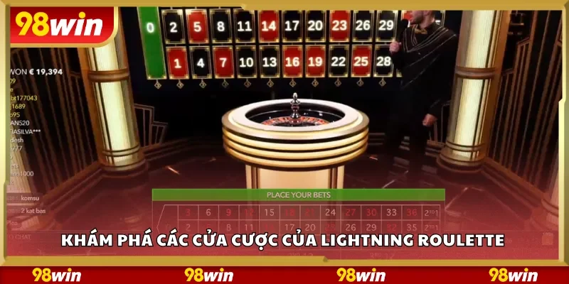Khám phá các cửa cược của Lightning Roulette 