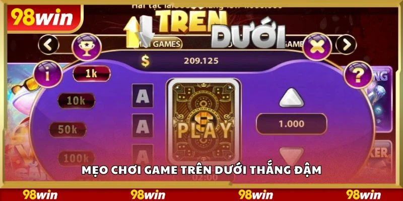 Mẹo chơi game trên dưới thắng đậm