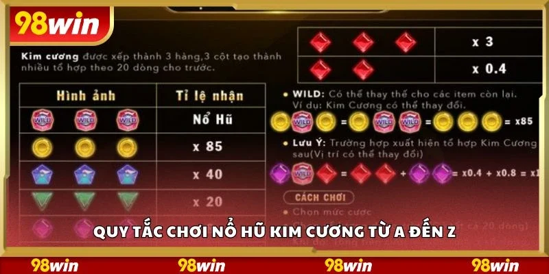 Quy tắc chơi nổ hũ kim cương từ a đến z